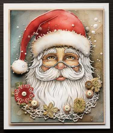 Christmas Sign, Santa Sign, DCO-00187, Sign For Wreath, 8x10